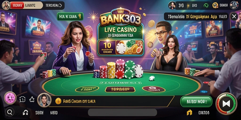 Tampilan gameplay Live Casino yang menarik dan interaktif.