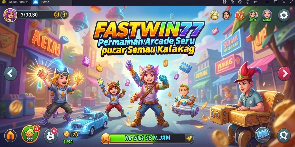 Screenshot utama FASTWIN77 menampilkan gameplay arcade yang mengasyikkan.