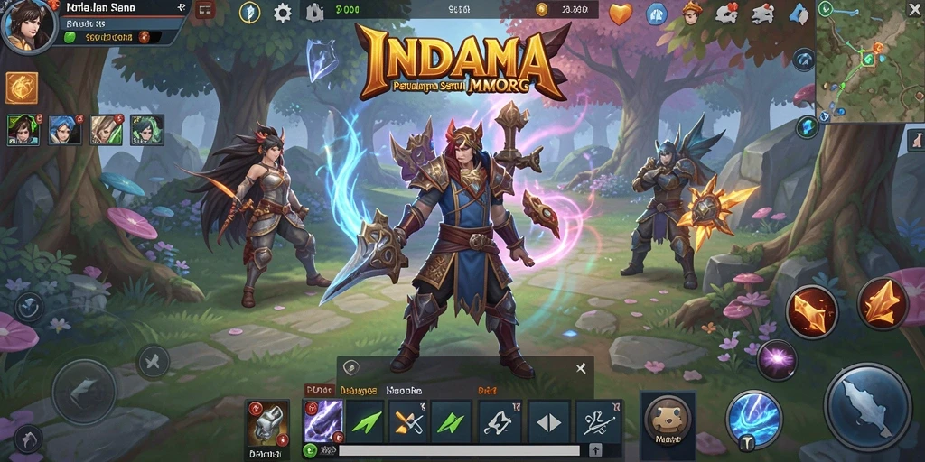 Tampilan gameplay <strong>INDAAA</strong> yang memukau di dunia MMORPG.