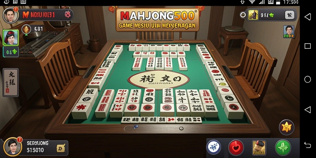 Tampilan menarik dari gameplay MAHJONG500 yang seru.