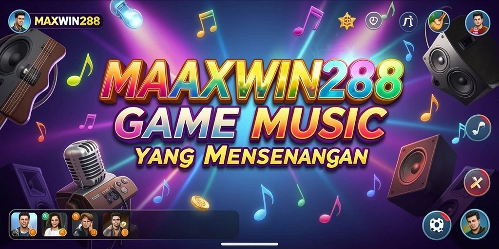 Tampilan gameplay dari MAXWIN288 yang penuh semangat dan musik.