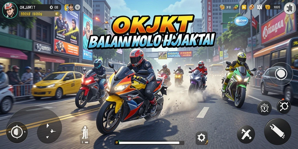 Tangkapan layar menunjukkan aksi balapan motor yang mendebarkan di Jakarta.