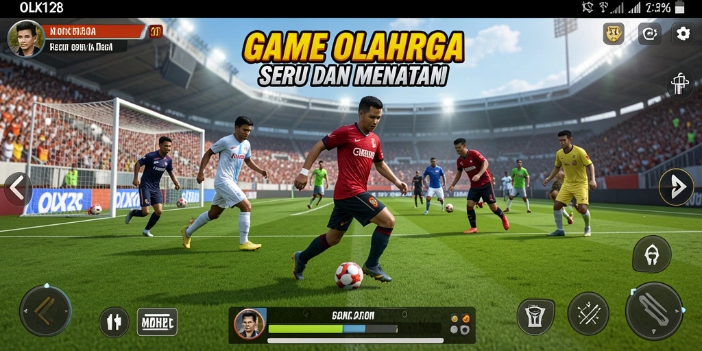 Tampilan permainan OLX128 yang menarik dan penuh aksi olahraga.