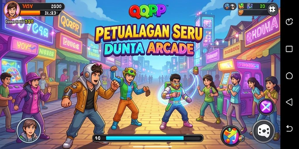 Tampilan gameplay QQRP yang penuh aksi dan tantangan.