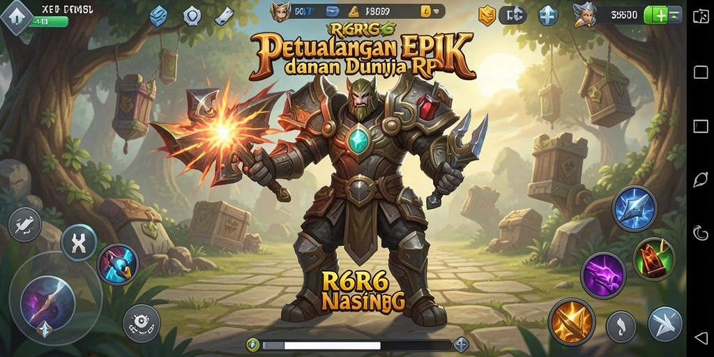 Tangkapan layar gameplay R6R6 menampilkan aksi pertempuran RPG yang intens.