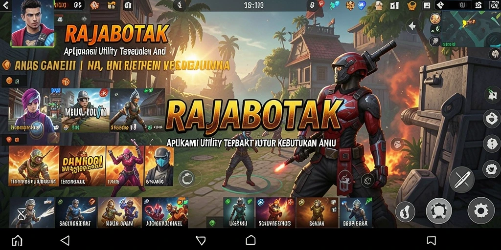 Tampilan antarmuka RAJABOTAK yang simple dan mudah dipahami.