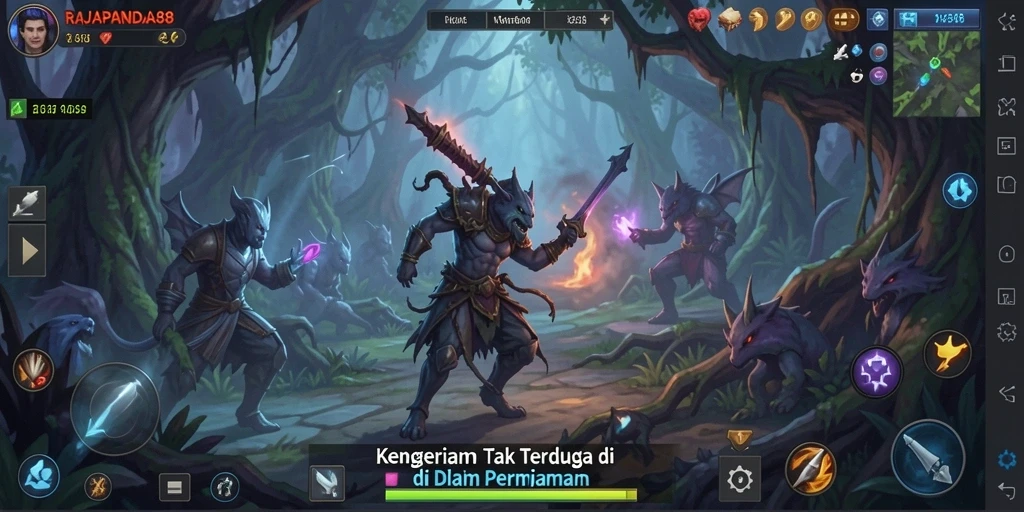 Tangkapan layar utama RAJAPANDA88 yang menunjukkan adegan gameplay yang menyeramkan.