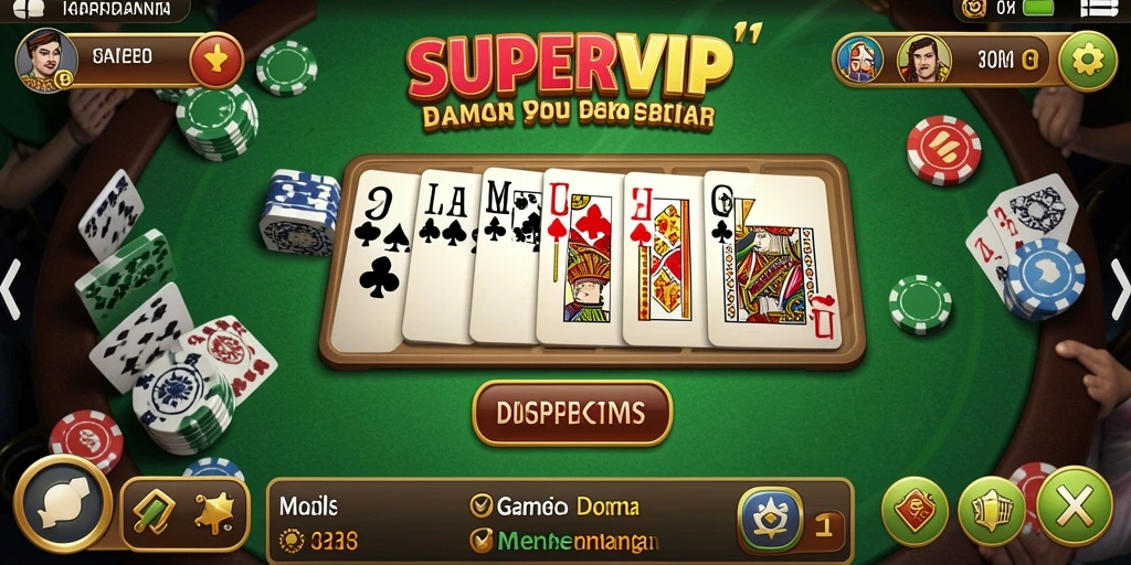 Tampilan gameplay yang menarik pada SUPERVIP.